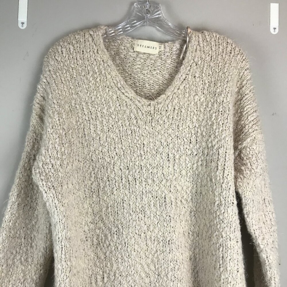 Womens Dreamers Cotton /Acrylic Beige Pullover Size M/L
